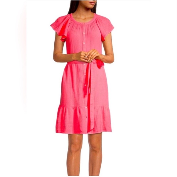 EUC Vineyard Vines Bright Pink Casual Dress - Picture 2 of 5